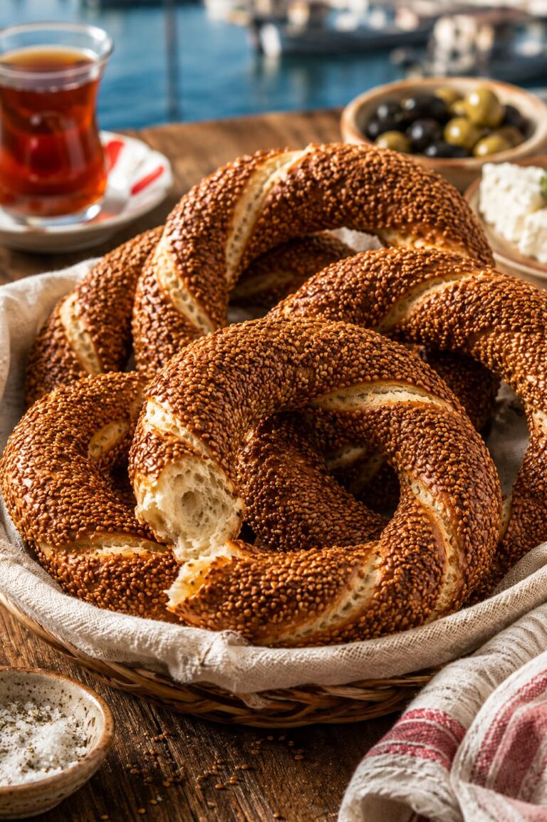 Authentic Turkish Sesame Bread Rings: Crispy Molasses Glazed Simit Recipe
