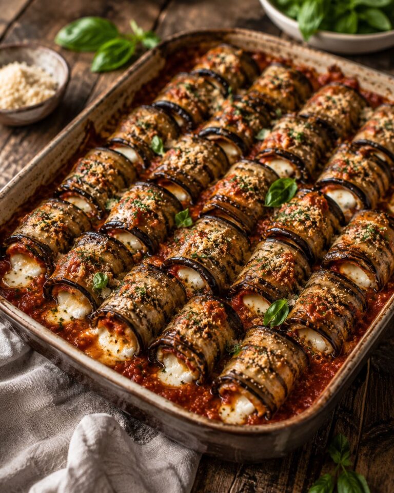 Baked Italian Eggplant Involtini: Crispy Herb Crust and Melting Mozzarella