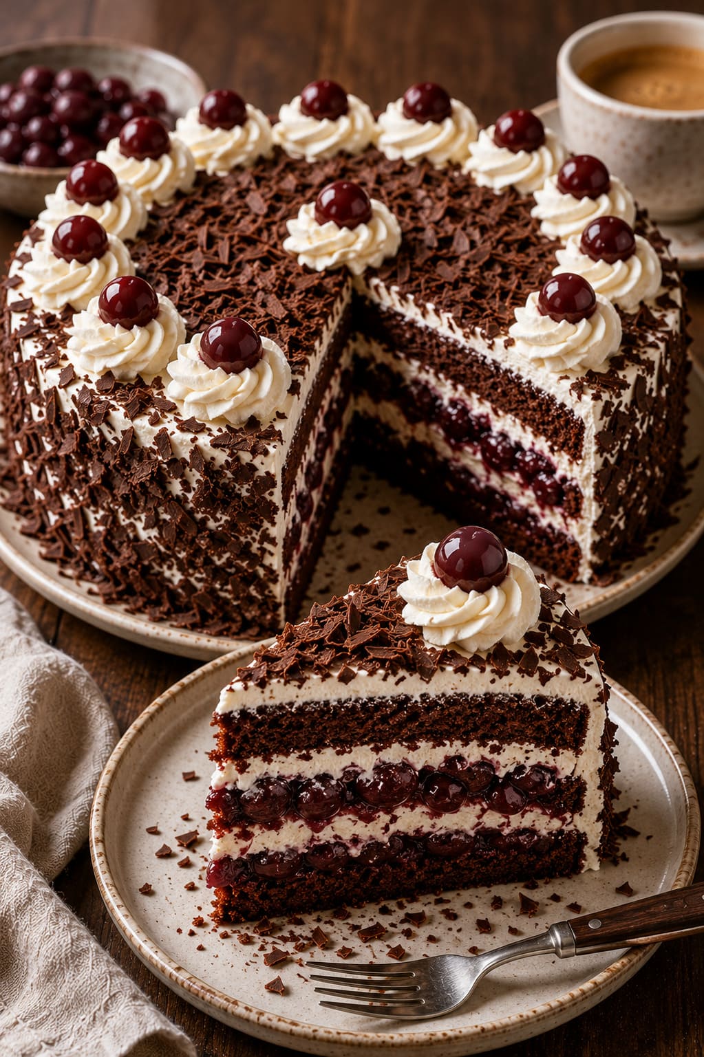 Black Forest cake: Boozy cherry cream gateau Black Forest cake: Boozy cherry cream gateau