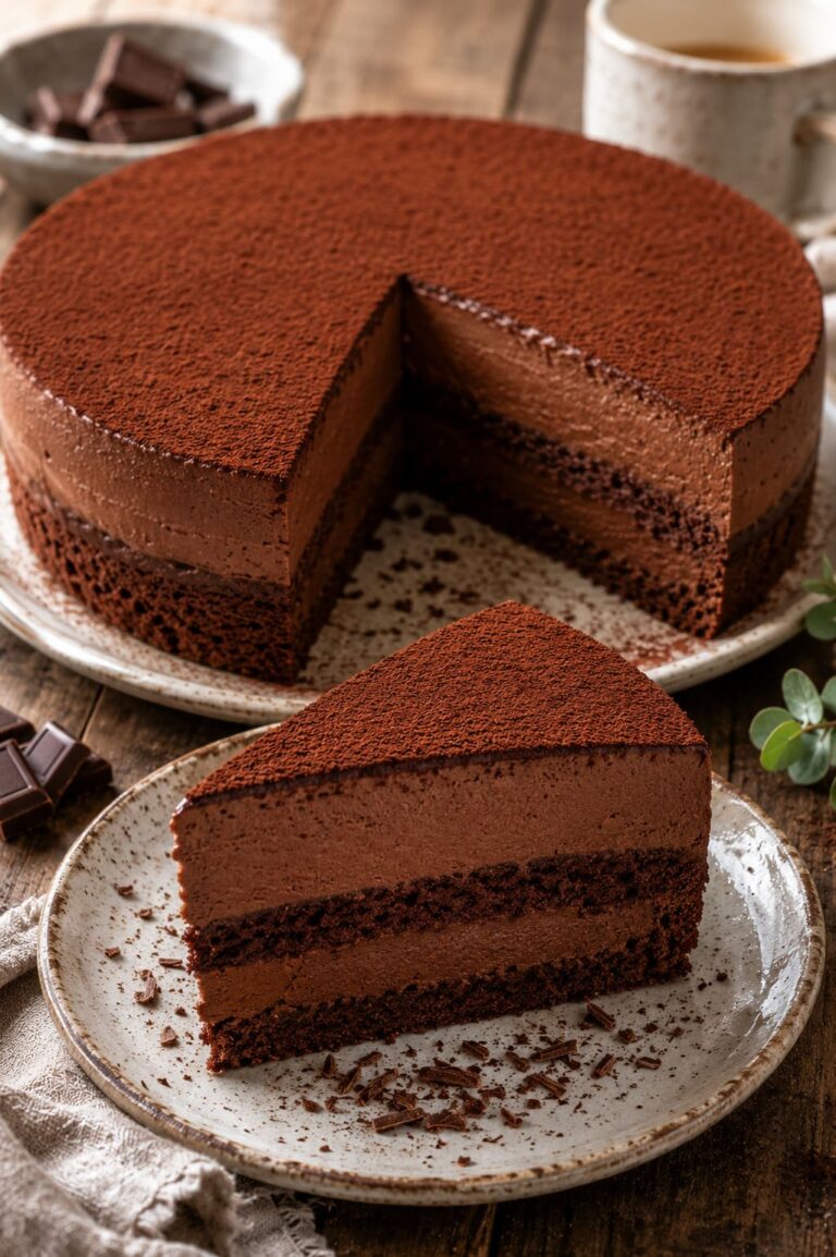Dairy-free chocolate cake: Velvety mousse cream matrix