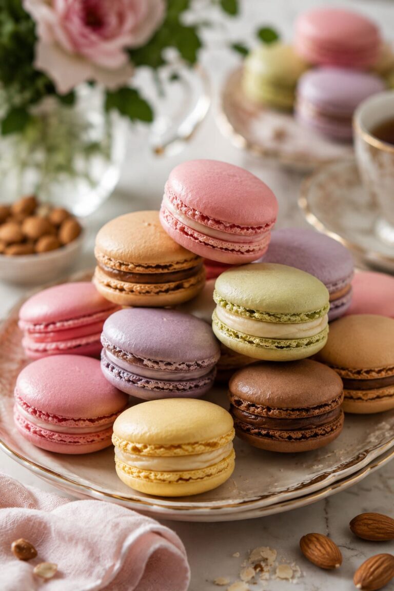Elegant French Macarons: Perfect Fluffy Almond Meringue Shells