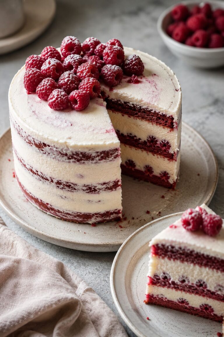 Elegant Naked Raspberry Mousse Cake: A Showstopping Summer Dessert Elegant Naked Raspberry Mousse Cake: A Showstopping Summer Dessert