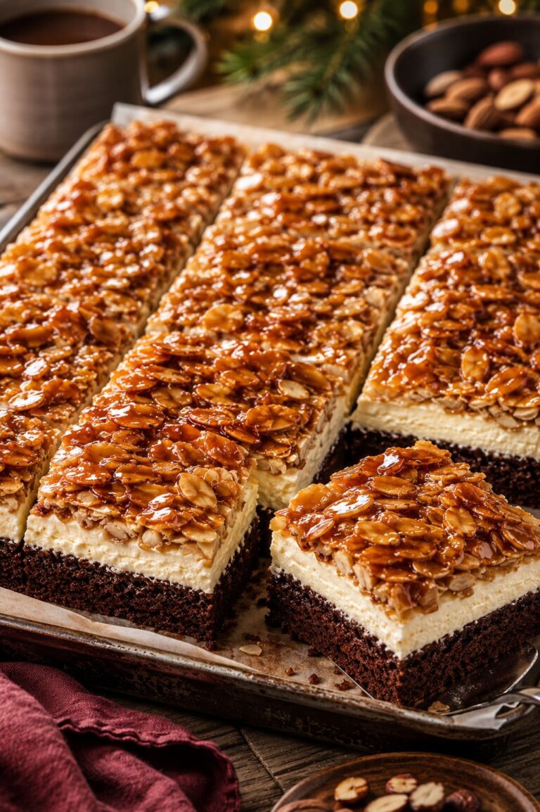 German roasted almond sheet cake: Creamy vanilla traybake German roasted almond sheet cake: Creamy vanilla traybake