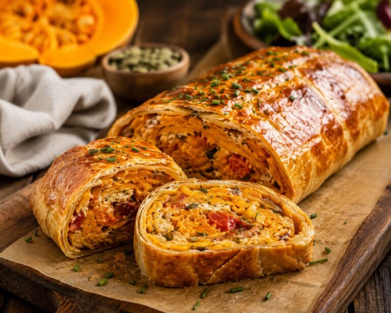 Savory Roasted Pumpkin Strudel: A Flaky Autumn Comfort Roll Savory Roasted Pumpkin Strudel: A Flaky Autumn Comfort Roll