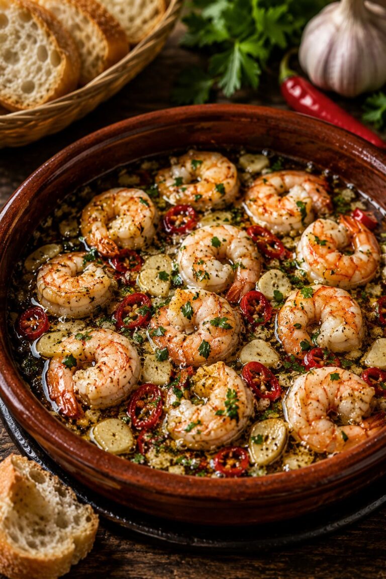 Sizzling garlic prawns: Authentic spanish gambas skillet Sizzling garlic prawns: Authentic spanish gambas skillet