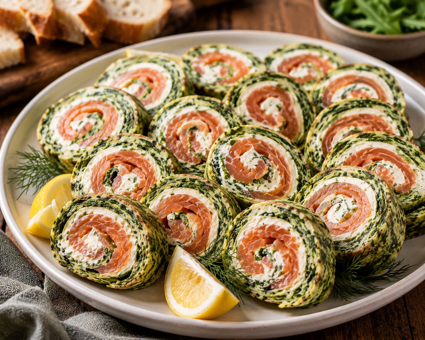 Smoked salmon spinach roll: Herb cream cheese pinwheels Smoked salmon spinach roll: Herb cream cheese pinwheels
