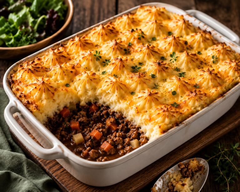 Classic shepherd’s pie: Savoury beef potato bake