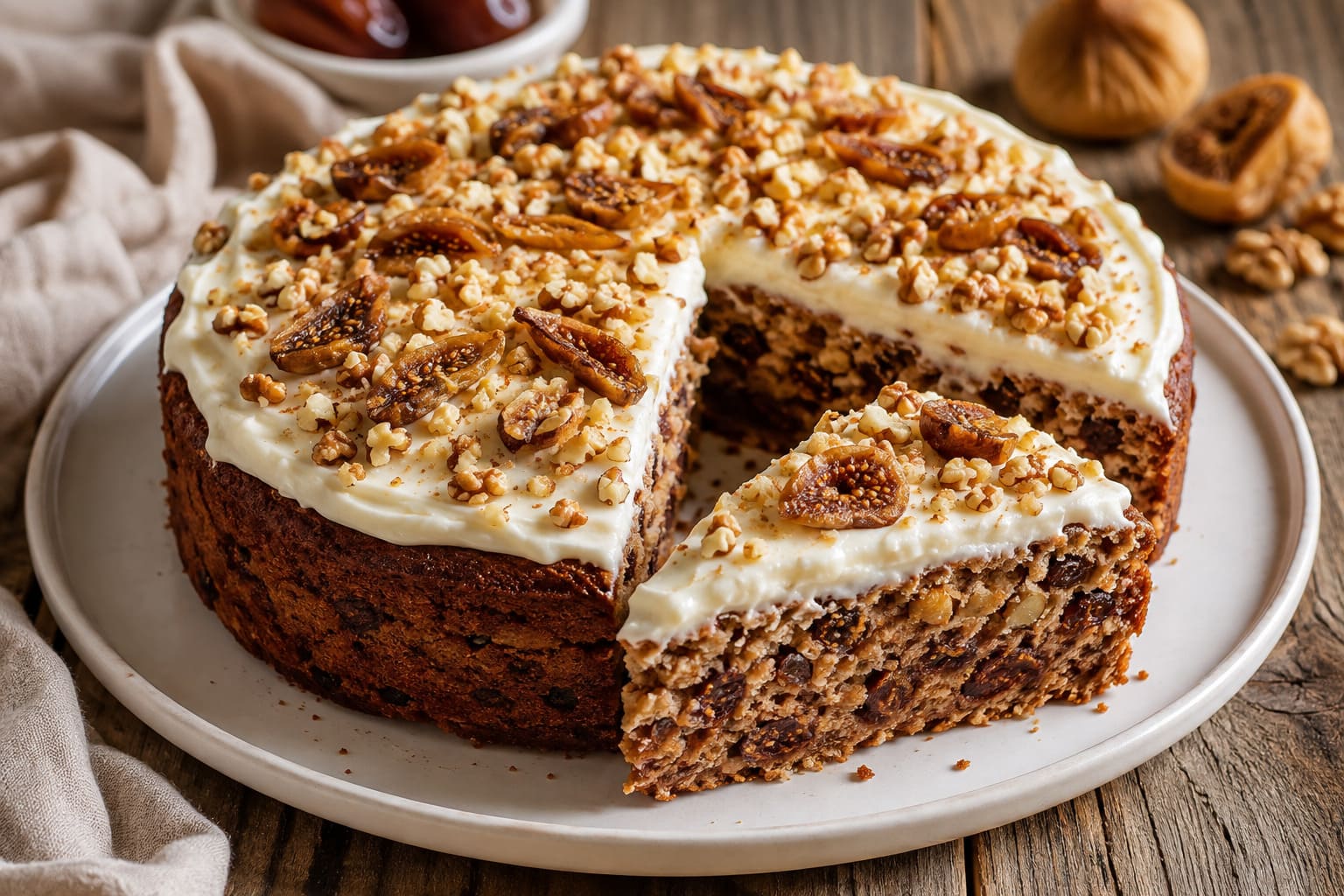 Date fig cake: Sweet spiced honey winter torte Date fig cake: Sweet spiced honey winter torte
