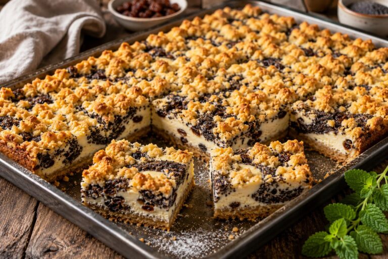Marbled Poppy Seed Cheesecake Bars with Sweet Golden Streusel Marbled Poppy Seed Cheesecake Bars with Sweet Golden Streusel