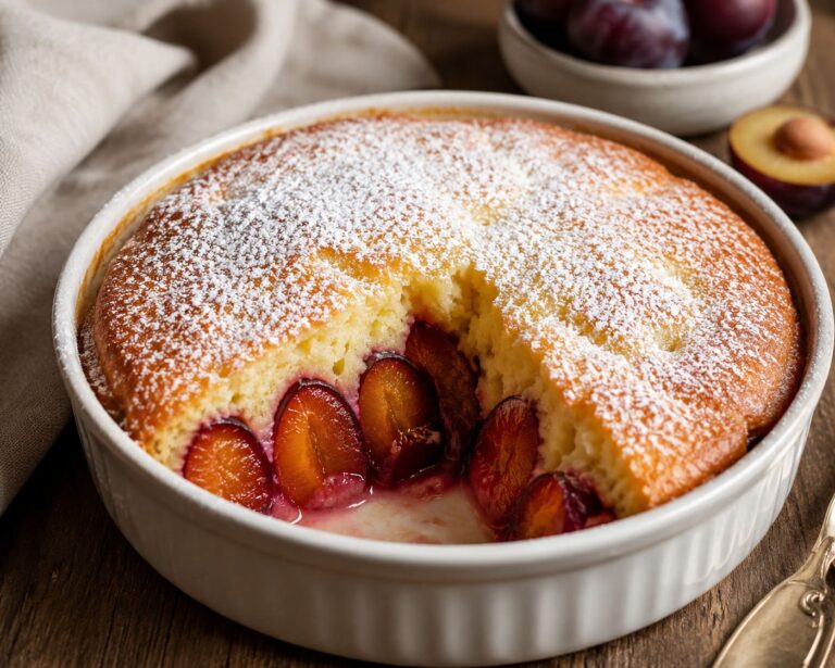 Rustic Italian Plum Cobbler with Velvet Vanilla Biscuit Batter