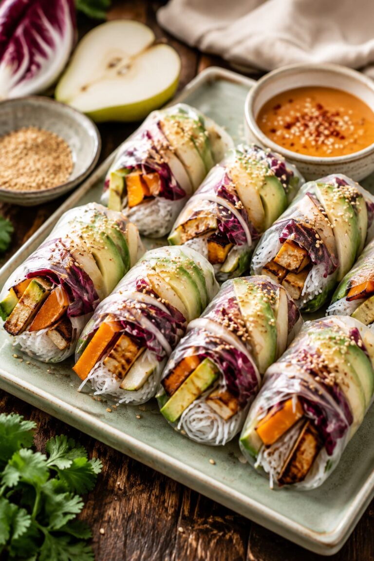 Spicy summer rolls: Fresh rice paper wraps