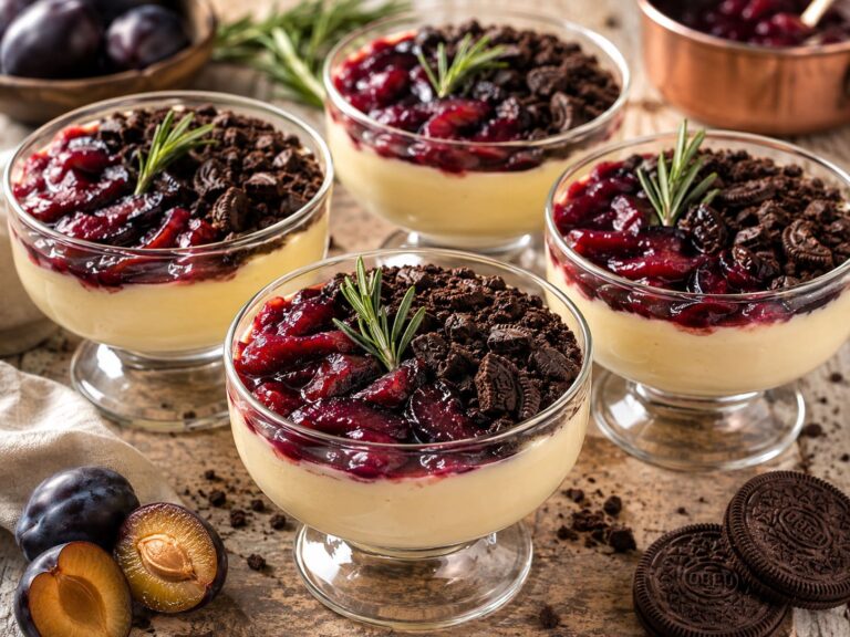 Vanilla spice pudding recipe: Sweet plum cookie dessert