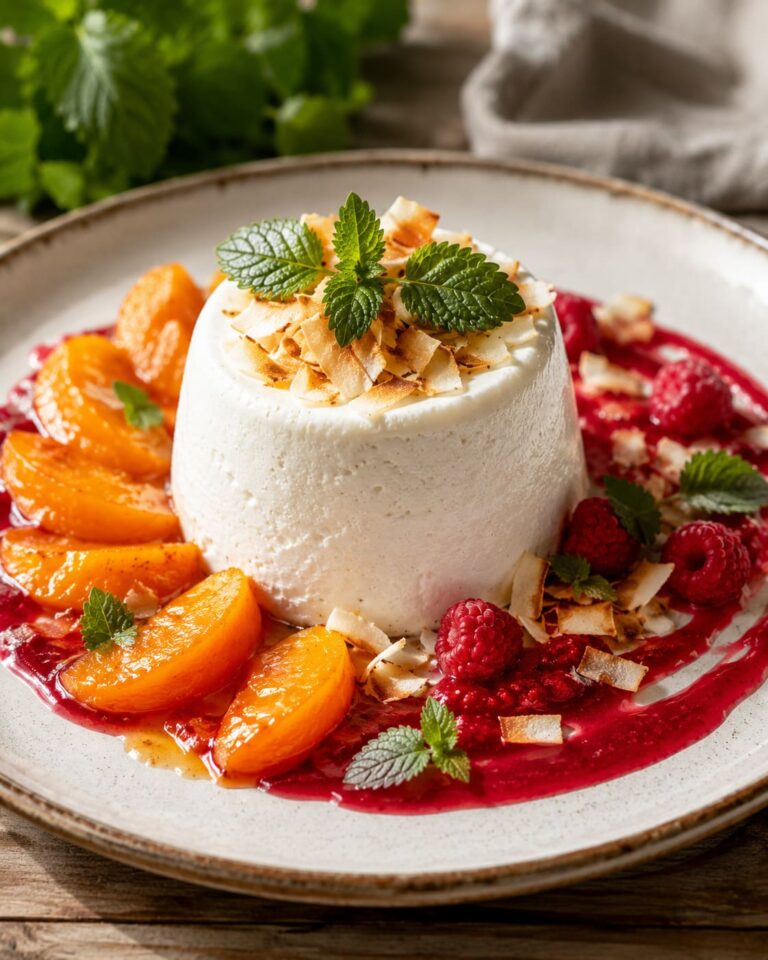 Yogurt coconut mousse: Refreshing raspberry apricot dessert Yogurt coconut mousse: Refreshing raspberry apricot dessert