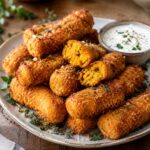 Crispy Japanese Panko Crusted Hokkaido Pumpkin Croquettes