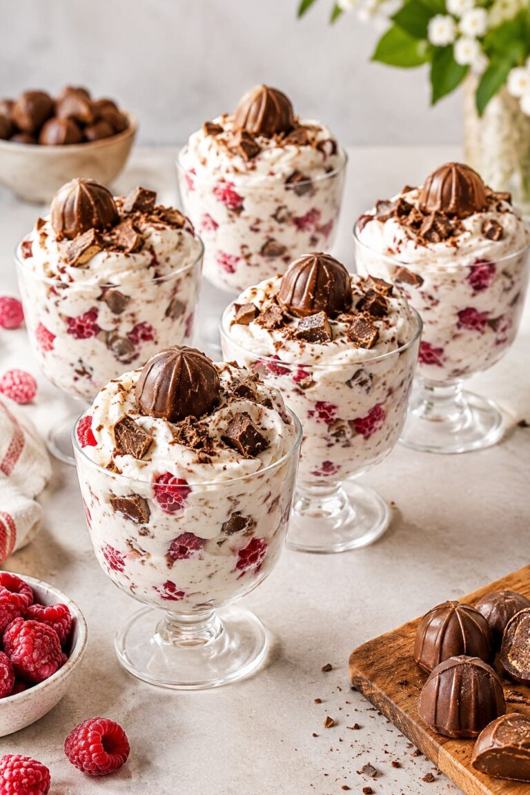 Decadent Frozen Chocolate Praline Cream with Velvet Greek Yogurt Foam and Tart Field Raspberry Mirror