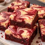 Elite Artisan Red Velvet Brownies with Velvet Cream Cheese Swirl Mattress and Shatteringly Chewy Cocoa Armor