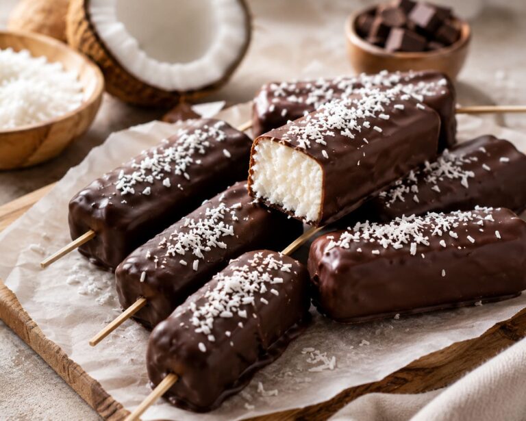 Guilt-Free Vegan Coconut Chocolate Bars with Glossy Dark Armor