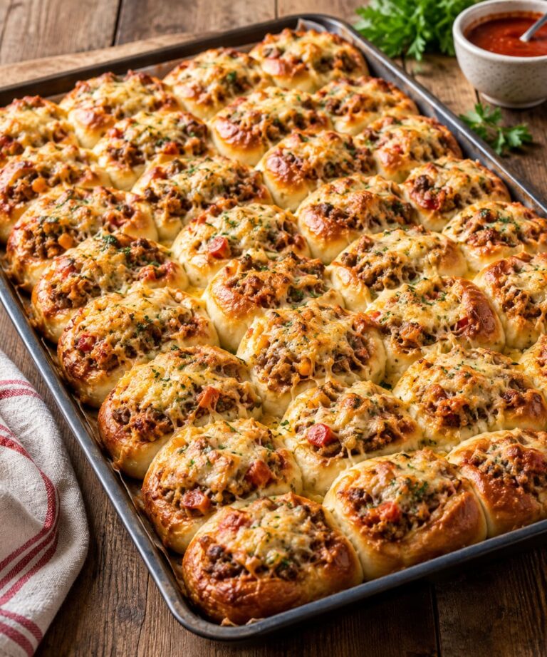 Majestic Sheet-Pan Honeycomb Pull-Apost Bread with Savory Ground Meat Mattress and Melting Gouda Armor Majestic Sheet-Pan Honeycomb Pull-Apost Bread with Savory Ground Meat Mattress and Melting Gouda Armor