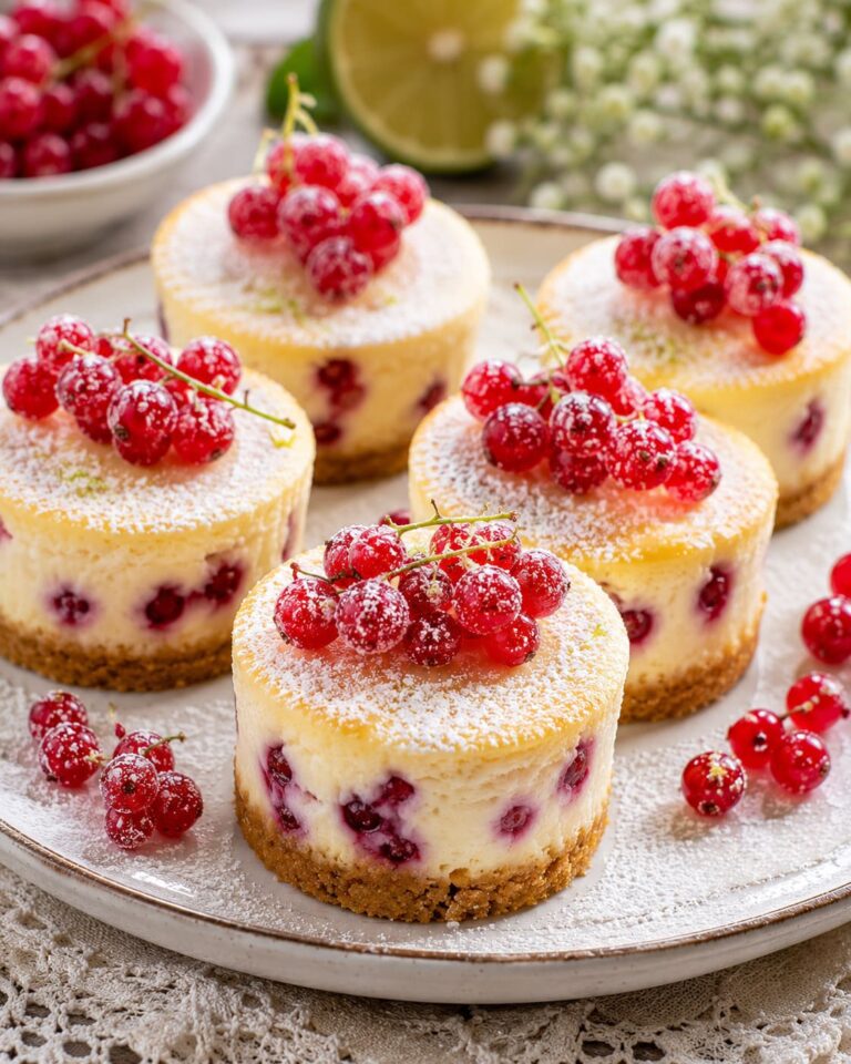 Mini Red Currant Cheesecakes with Buttery Cookie Crust Mini Red Currant Cheesecakes with Buttery Cookie Crust