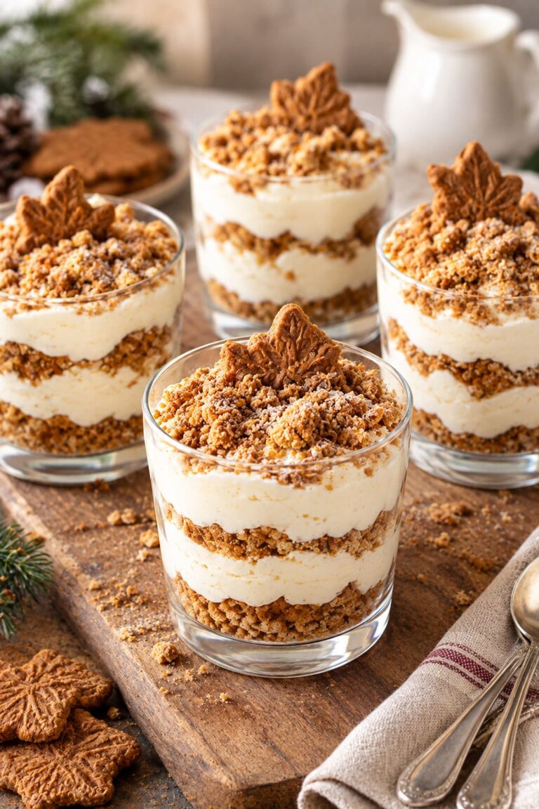 Super Fast Three-Ingredient Spiced Biscuit Trifle with Fluffy Sweet Cream and Crunchy Cookie Armor