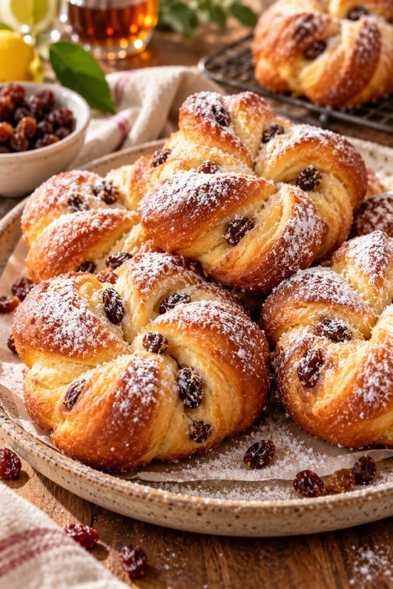 Traditional Bavarian Festival Yeast Pastries with Macerated Rum Raisins and Heavy Powdered Sugar Armor