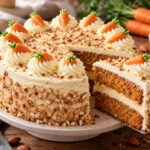 Elite Artisan Carrot Garden Cake with Fluffy Tuber Mattress, Velvet Cream Cushion and Shimmering Orange Armor