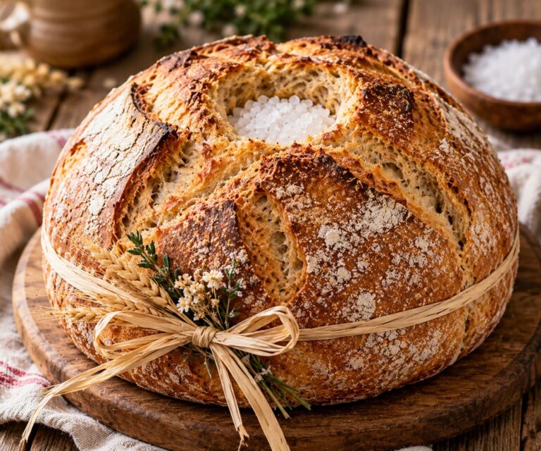Elite Artisan Housewarming Gift Bread with Rustic Rye Sourdough Mattress, Woodsy Spice Cushion and Coarse Mineral Salt Armor