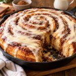 Elite Artisan Monumental Cinnamon Bun with Fluffy Sweet Yeast Mattress, Spiced Caramel Infusion and Thick Cream Cheese Armor