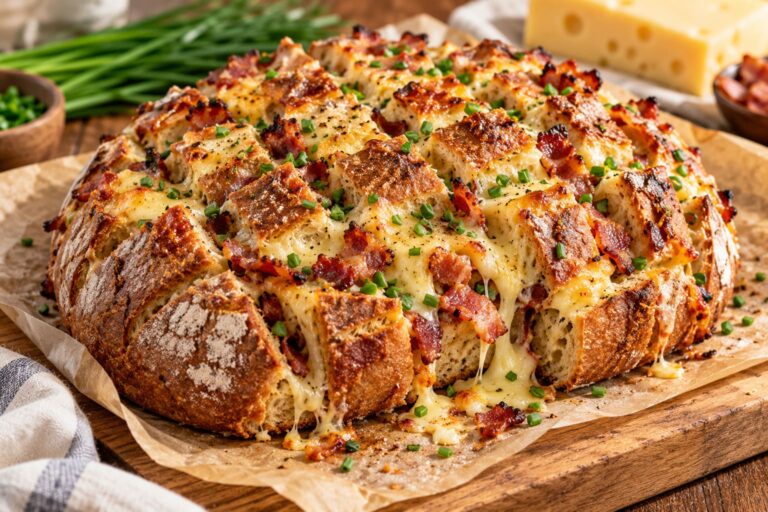 Elite Artisan Pull-Apart Party Bread with Rye Sourdough Mattress, Tangy Herb Cushion and Blistered Bacon Alpine Armor