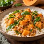 Elite Artisan Spiced Squash Curry with Velvet Coconut Mattress, Sweet Orchard Reduction and Fragrant Rice Armor