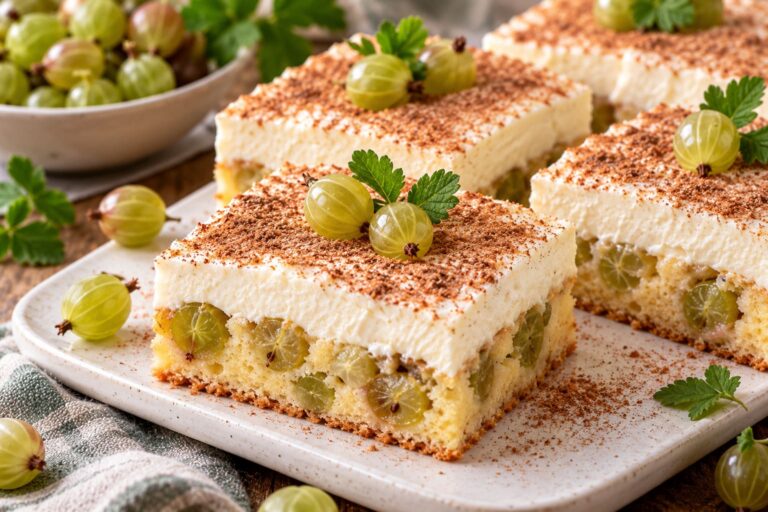 Elite Artisan Tart Gooseberry Slabs with Soft Butter Sponge Mattress, Velvet Sour Cream Cushion and Powdered Cinnamon Armor