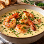 Elite Artisan Wine Soup with Velvet Milk Mattress, Flambéed Seafood Cushion and Botanical Chive Armor